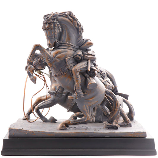 This limited edition cold cast bronze figurine honours the bonds of the Desert Mounted Corps of Australian and New Zealand soldiers who died in service or were killed in action in Egypt, Palestine and Syria during World War One. www.defenceqstore.com.au