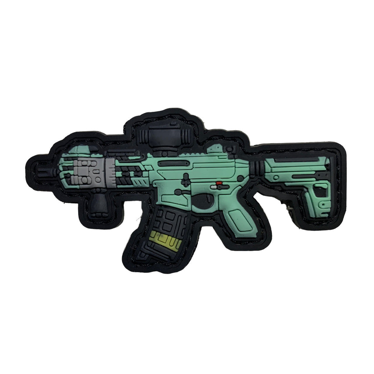 Rifle PVC Patch, Velcro backed Badge. Great for attaching to your field gear, jackets, shirts, pants, jeans, hats or even create your own patch board. Size: 8x4cm www.defenceqstore.com.au