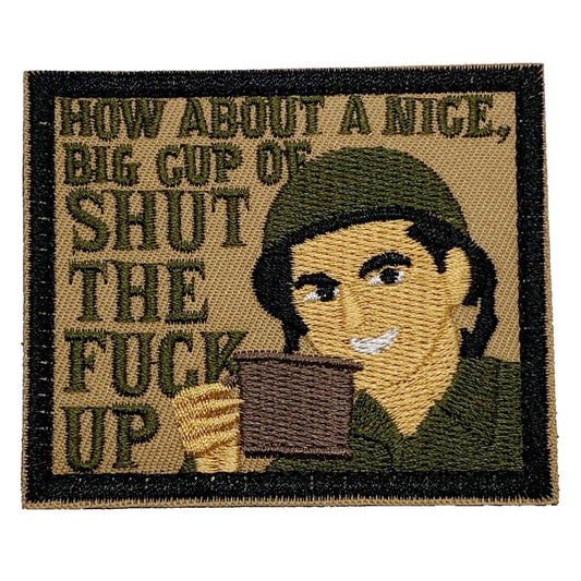 Big Cup OF! Patch Hook & Loop Size: 7.8x6.5cm HOOK AND LOOP BACKED PATCH(BOTH PROVIDED) www.defenceqstore.com.au