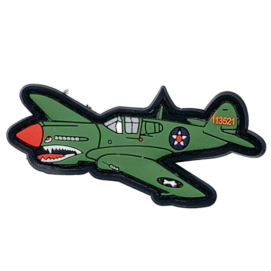 P-40 Warhawk PVC Velcro Backed Patch. Size: 8.5x4cm www.defenceqstore.com.au