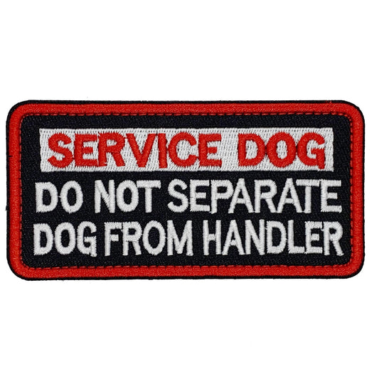 Service Dog Patch Hook & Loop.   Size: 10x5cm   HOOK AND LOOP BACKED PATCH(BOTH PROVIDED)
