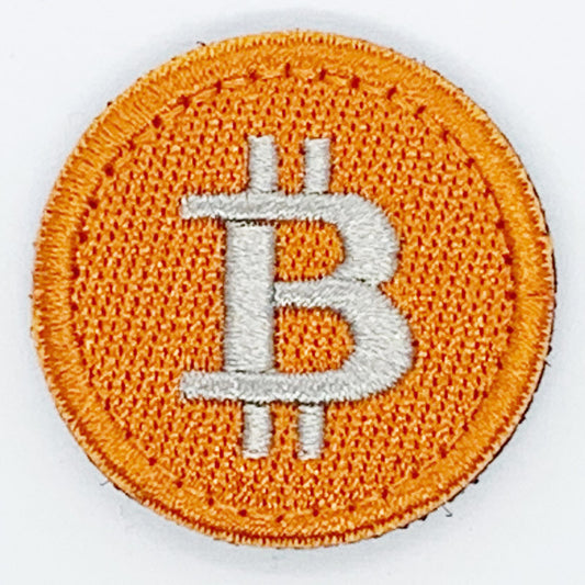 Bitcoin Patch Hook & Loop.   Size: 3.5cm   HOOK AND LOOP BACKED PATCH(BOTH PROVIDED)