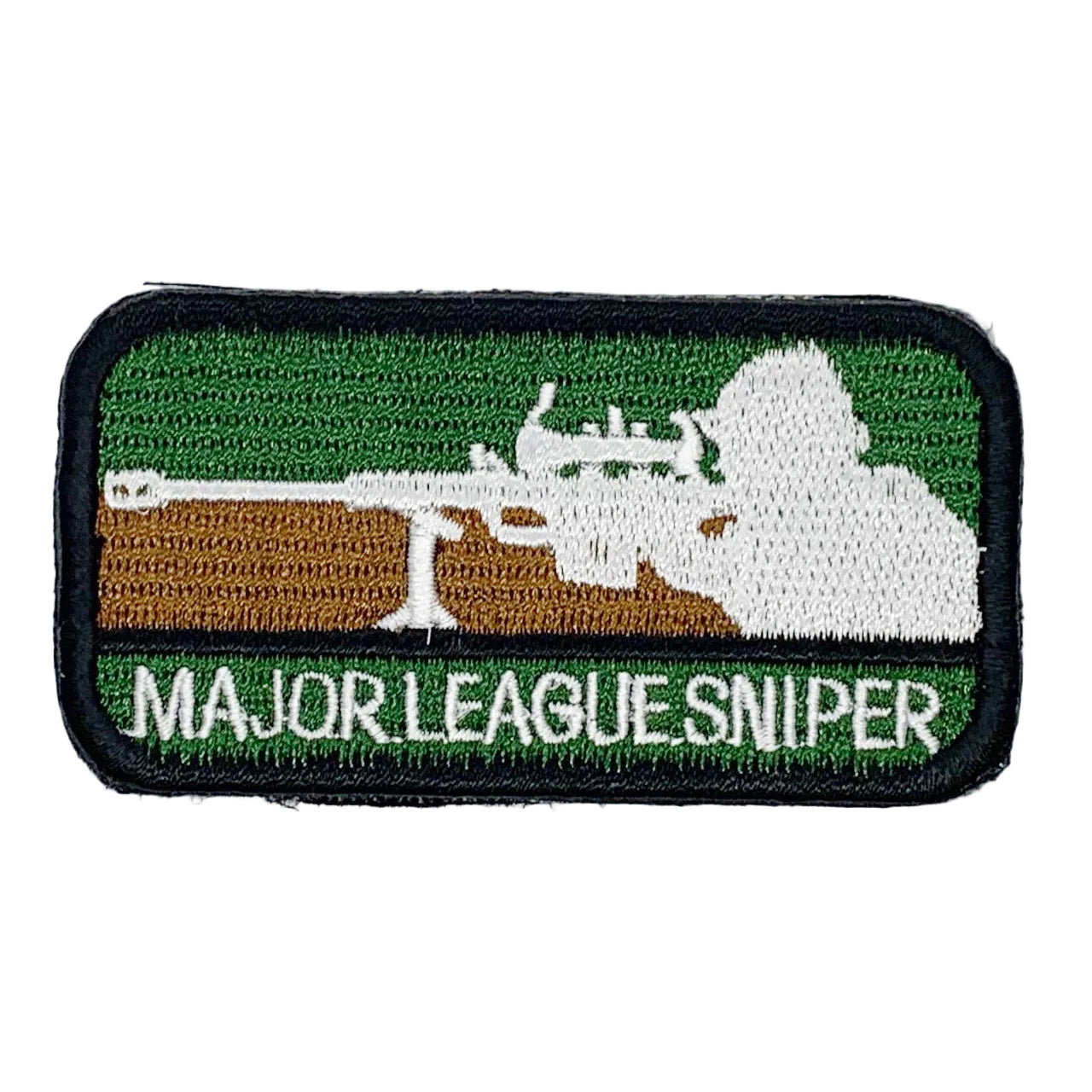 Major League Sniper Patch Hook & Loop. Size: 8x4cm HOOK AND LOOP BACKED PATCH(BOTH PROVIDED)