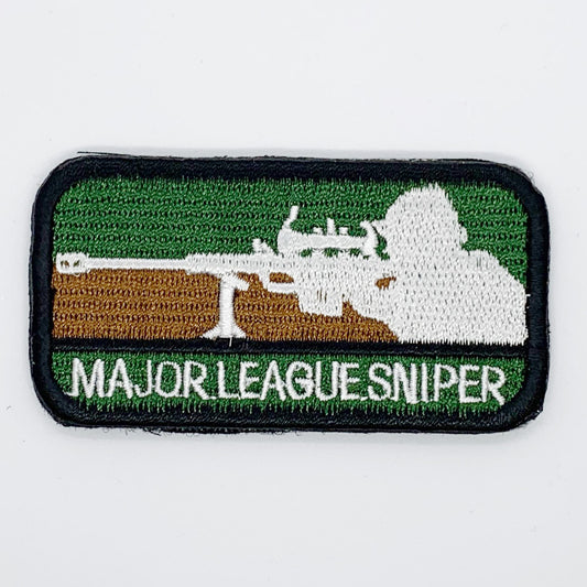 Major League Sniper Patch Hook & Loop.   Size: 8x4cm   HOOK AND LOOP BACKED PATCH(BOTH PROVIDED)