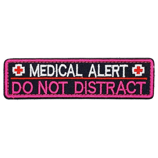 Medical Alert Do Not Distract Patch Hook & Loop. Size: 10x2.6cm HOOK AND LOOP BACKED PATCH(BOTH PROVIDED)