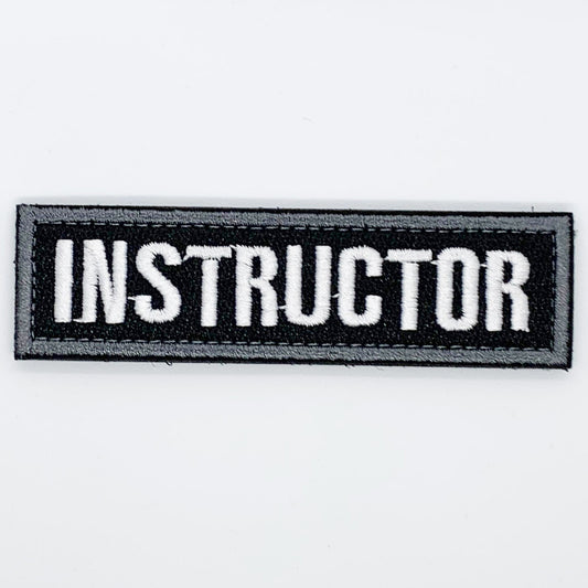 Instructor Patch Hook & Loop.   Size: 9.5x2.6cm   HOOK AND LOOP BACKED PATCH(BOTH PROVIDED)