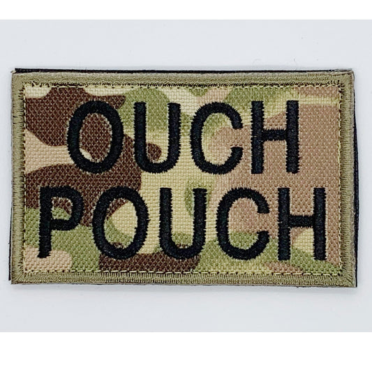 Ouch Pouch Multicam Patch Hook & Loop.   Size: 8x5cm   HOOK AND LOOP BACKED PATCH(BOTH PROVIDED) www.defenceqstore.com.au