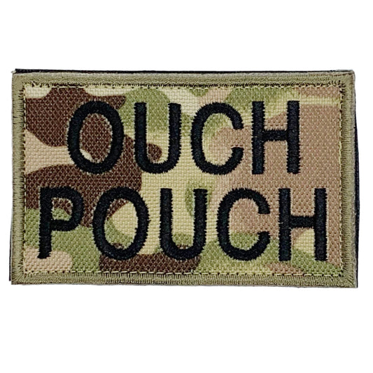 Ouch Pouch Multicam Patch Hook & Loop.   Size: 8x5cm   HOOK AND LOOP BACKED PATCH(BOTH PROVIDED) www.defenceqstore.com.au