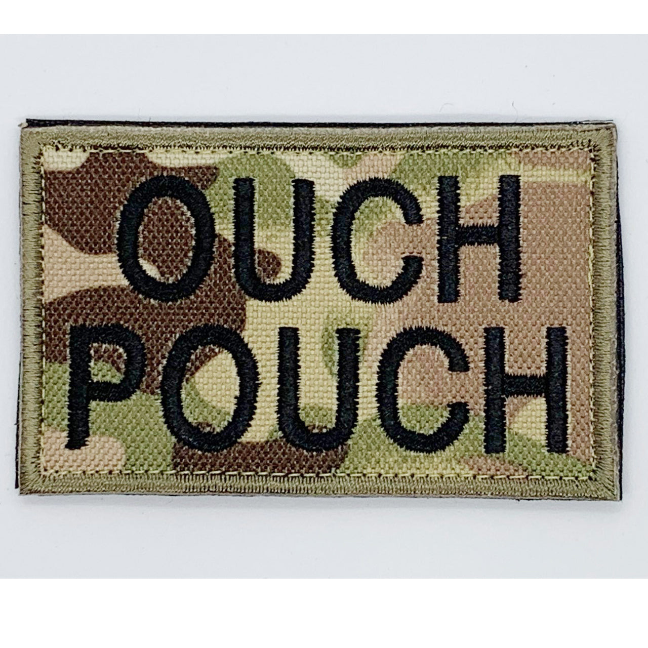 Ouch Pouch Multicam Patch Hook & Loop.   Size: 8x5cm   HOOK AND LOOP BACKED PATCH(BOTH PROVIDED) www.defenceqstore.com.au
