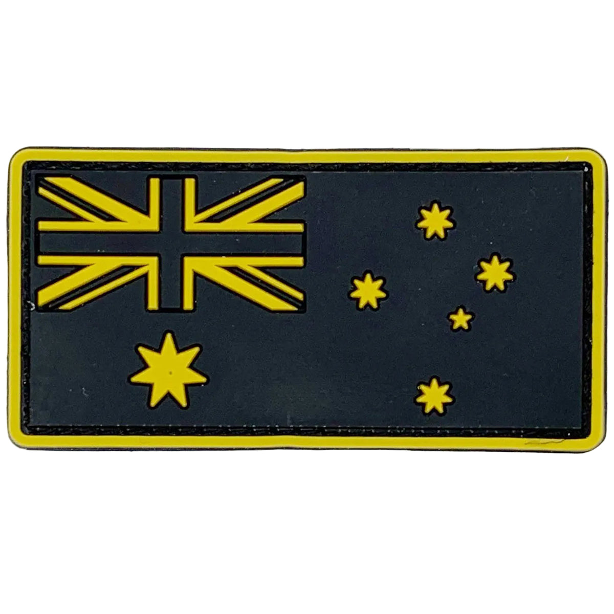 Australia Yellow Flag PVC Patch. Size: 7.8x4cm