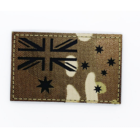 Australia Woodland Camo Laser Cut Patch Hook & Loop.   Size: 8x5cm   HOOK AND LOOP BACKED PATCH(BOTH PROVIDED)