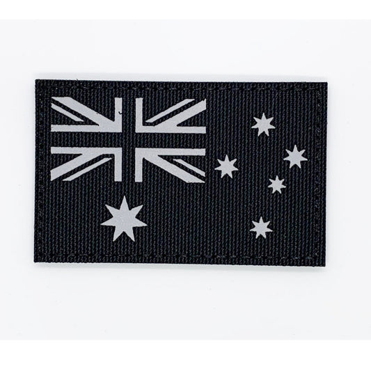 Australia Reflective Laser Cut Patch Hook & Loop.   Size: 8x5cm   HOOK AND LOOP BACKED PATCH(BOTH PROVIDED)