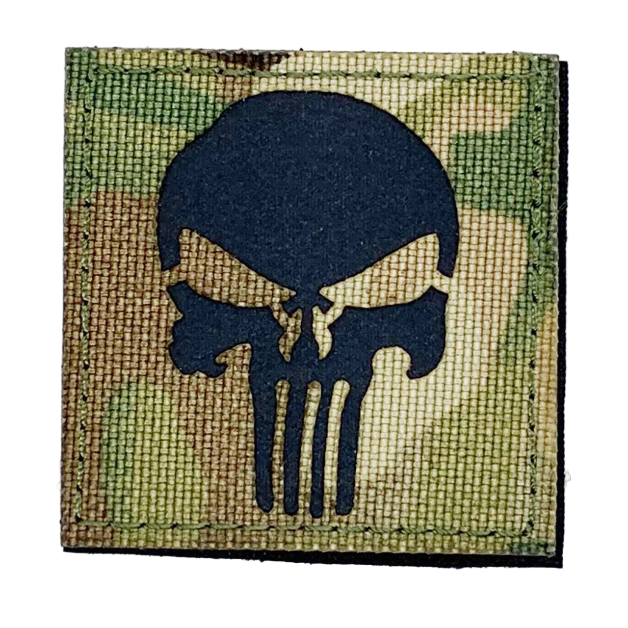 Punishment Laser Cut Multicam Patch Hook & Loop. Size: 5x5cm HOOK AND LOOP BACKED PATCH(BOTH PROVIDED)