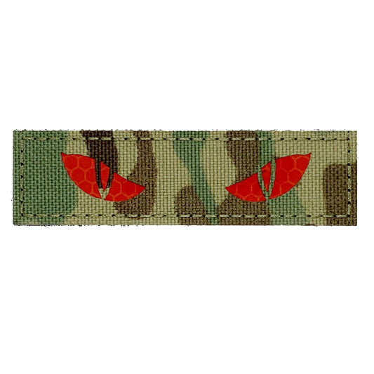 Eyes Reflective Laser Cut Multicam Patch Hook & Loop.   Size: 9x2.5cm  HOOK AND LOOP BACKED PATCH(BOTH PROVIDED)