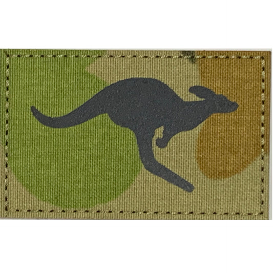 Australian Army Kangaroo Patch Recon Reflective IR  Velcro Backed  Size: 8cm x 5cm  Hook and Loop included