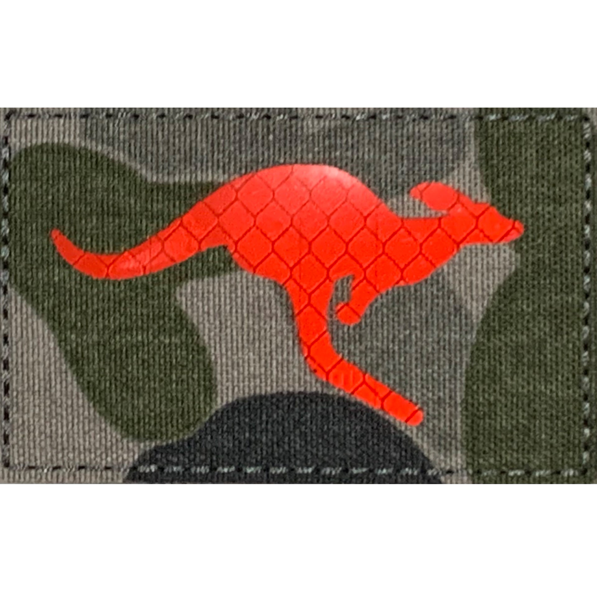 Australian Army Kangaroo Patch Recon Reflective IR  Velcro Backed  Size: 8cm x 5cm  Hook and Loop included