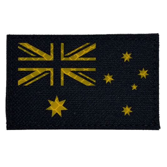 Australian Reflective Laser Cut Patch Hook & Loop Yellow  Genuine Coldura material  Size: 8x5cm   HOOK AND LOOP BACKED PATCH(BOTH PROVIDED)
