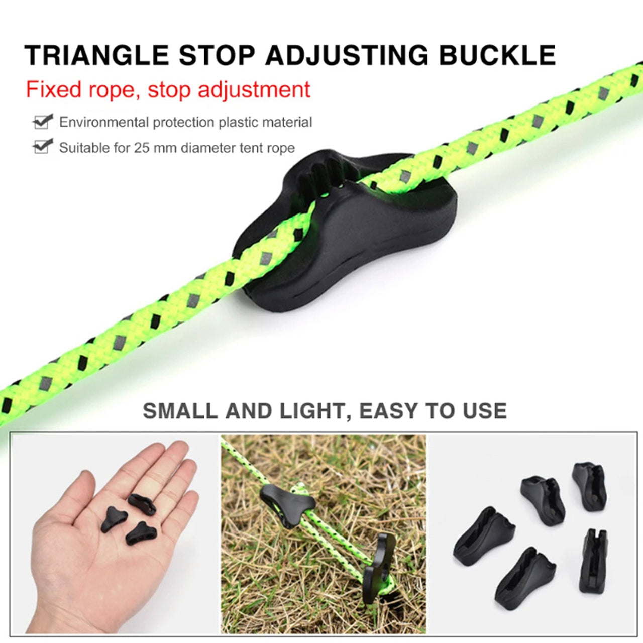 Rope Tension Clips are great for putting tension on tent ropes, hootchies and other outdoor shelters. Specifically designed for smaller paracord, rope and hootchie cord, these clips are a must out in the field. Military, cadets, camping and other outdoor adventurers will find these small clips very handy. www.defenceqstore.com.au