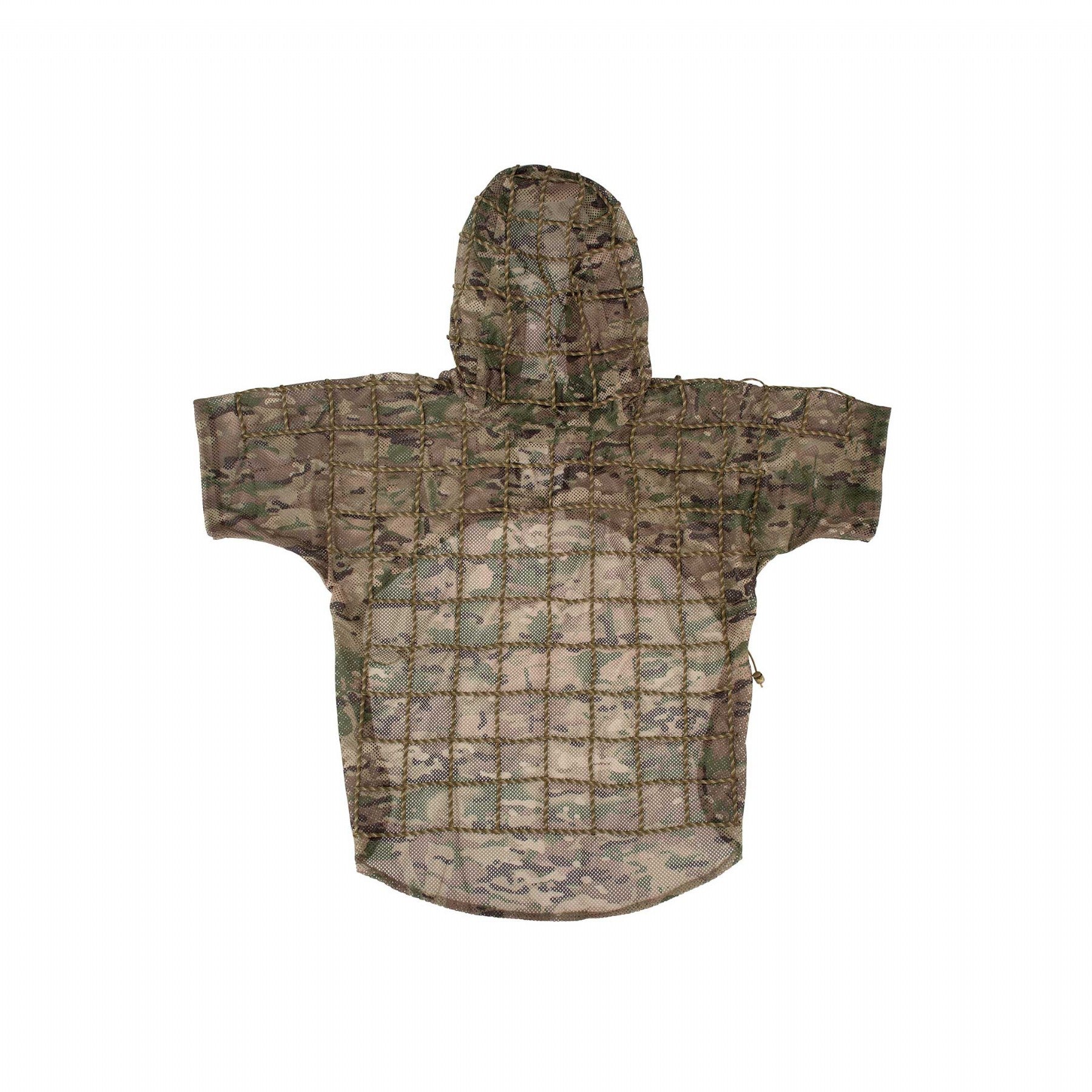 The Valhalla Ghillie suit is designed for Military and Law Enforcement who require visual camouflage and concealment. It features an integrated hood and wide 550 cord grid work for garnish and foliage attachment. www.defenceqstore.com.au