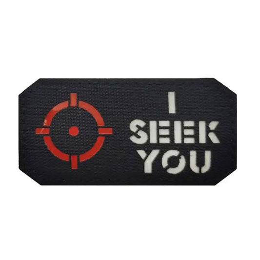 I Seek You Laser Cut Black IR Patch Hook & Loop. Size: 8x4cm HOOK AND LOOP BACKED PATCH(BOTH PROVIDED) www.defenceqstore.com.au