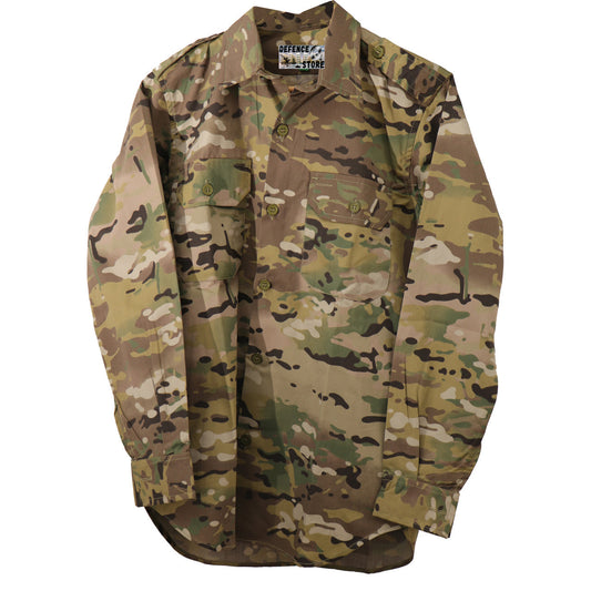 Defence Q Store brings you this high quality long sleeve t-shirt will be a great edition to your field wear  Specifications:      Material: 52% Polyester/48% Cotton     Colour: Multicam     Size: S - 3XL www.defenceqstore.com.au