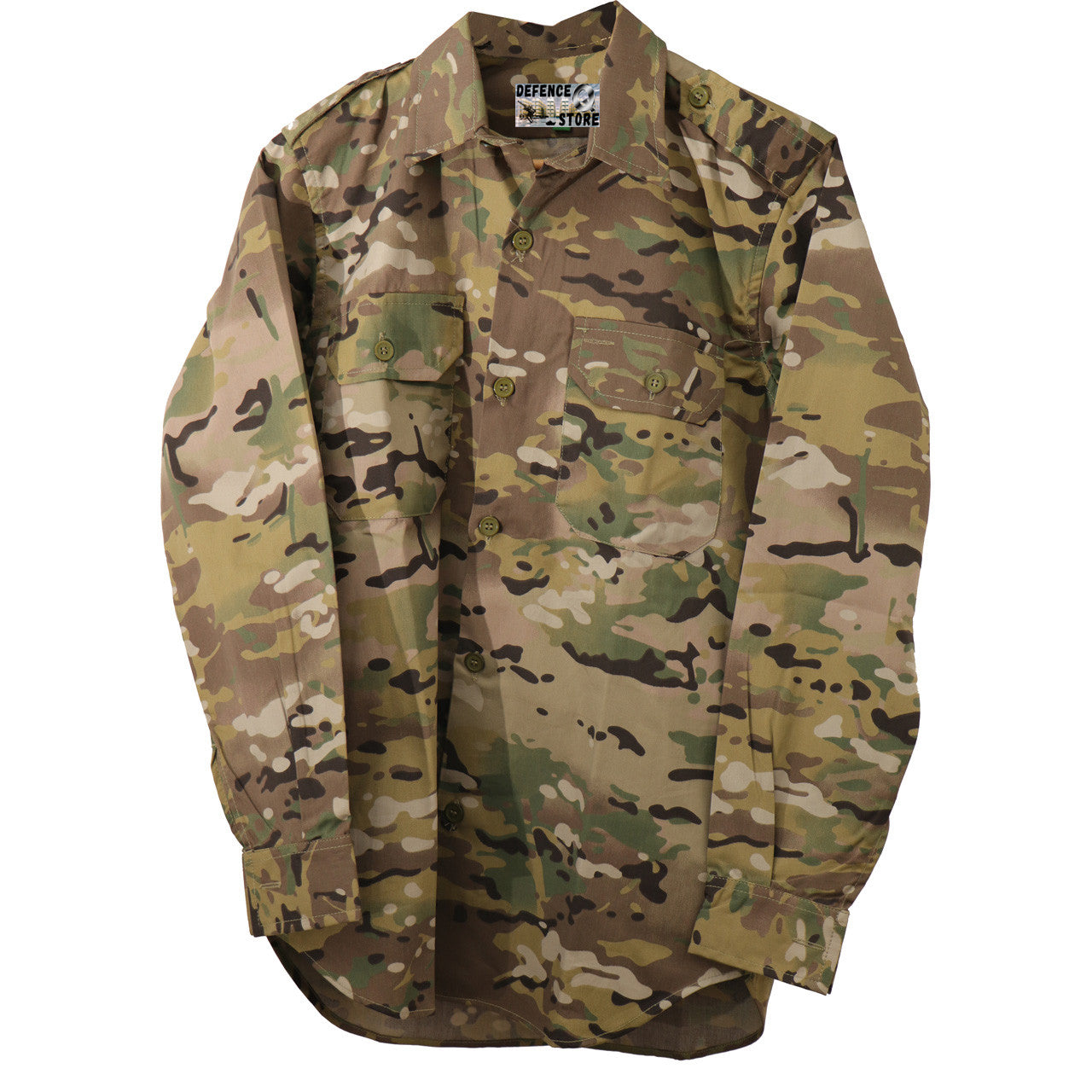 Defence Q Store brings you this high quality long sleeve t-shirt will be a great edition to your field wear  Specifications:      Material: 52% Polyester/48% Cotton     Colour: Multicam     Size: S - 3XL www.defenceqstore.com.au