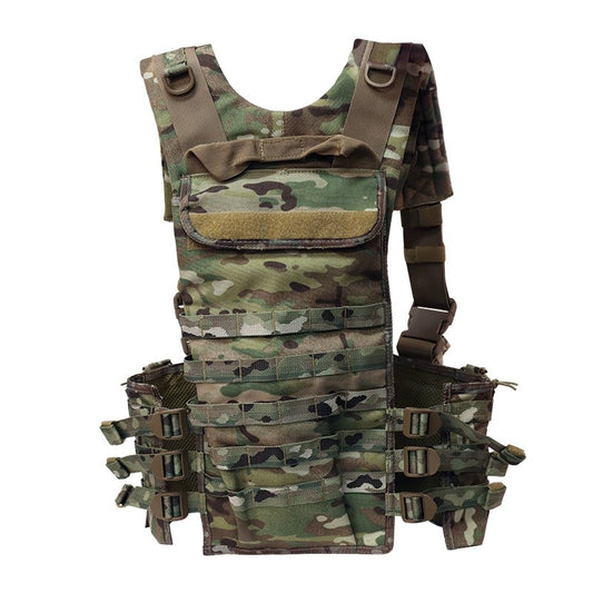 The VALHLLA Modular Chest Rig is versatile vest that can be used for a variety of tasks. With an adjustable and removable chest platform, this product features a particularly versatile design. One stand-out feature for this chest rig is the built-in hydration carrier; The sleek design makes it possible to stay hydrated while still being able to carry a backpack.
