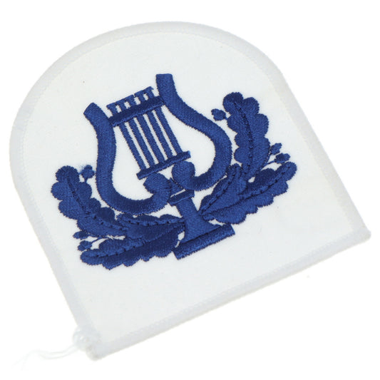 Perfectly sized, this Musician Badge White has embroidered details ready for wear Specifications: Material: Embroidered details Colour: Blue, White
