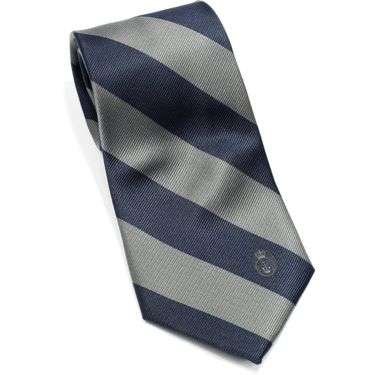 Royal Australian Navy branded tie with classic broad-striped pattern. It's a versatile and timeless addition to your wardrobe that shows your pride in the RAN. 100% polyester