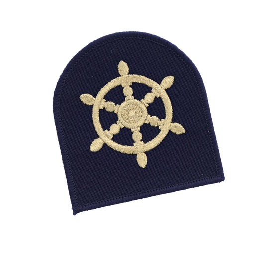 Perfectly sized, this Naval Police Coxswain Badge has embroidered details ready for wear Specifications: Material: Embroidered details Colour: Blue, Gold