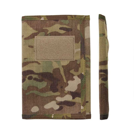 Notebook Holder For NCO's Or Officers Multicam has a large assortment of pockets inside for notes and you can put different styles of notebooks inside. Open measures 41.5 x 21.5cm Closed measures 14 x 21.5cm www.defenceqstore.com.au