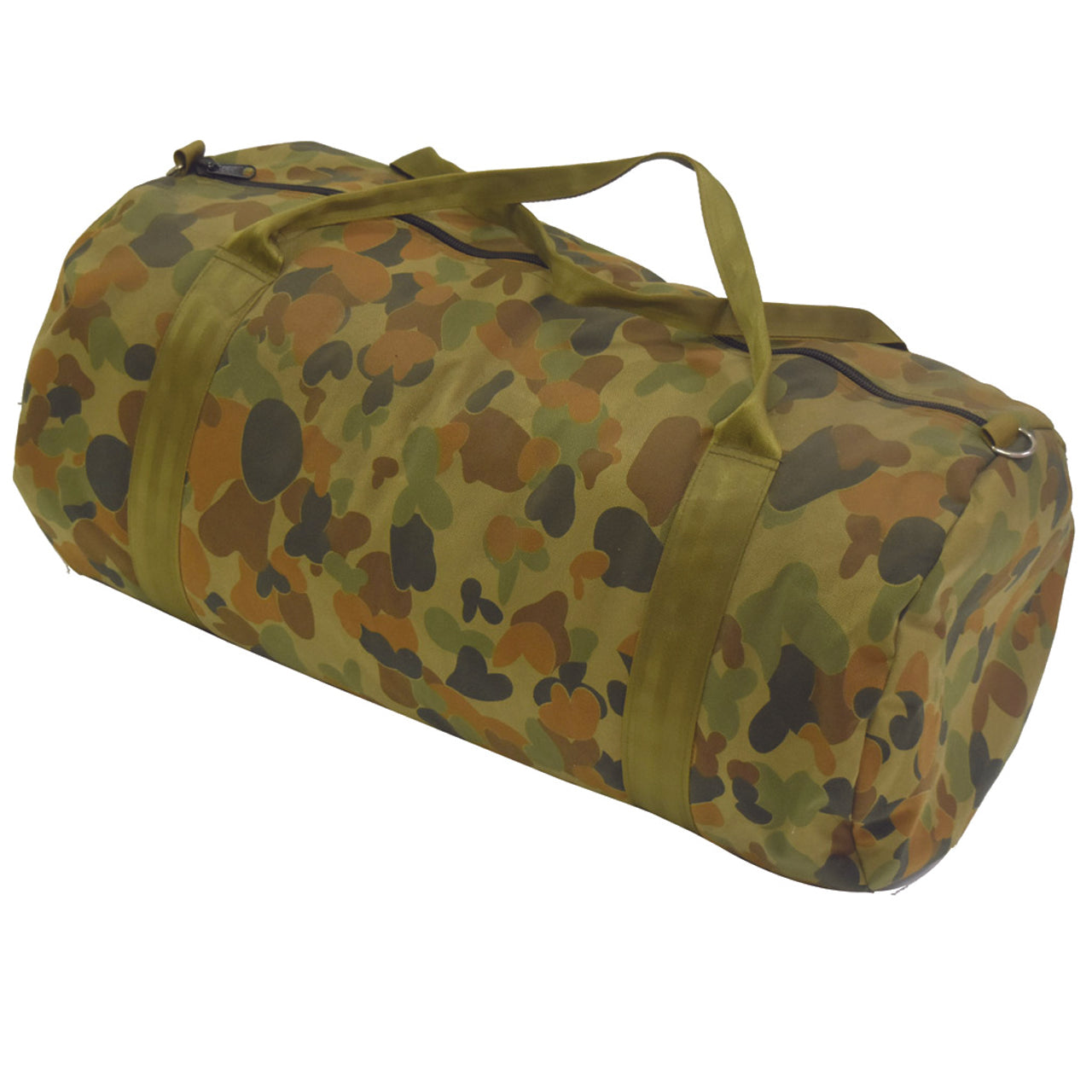 These duffle bags are brilliant, lightweight and when not in use roll up to a very compact size while maintaining the highest quality. Great for military, cadets, overnight stays, overseas deployment, you can fit a heap of gear in these bags without breaking.