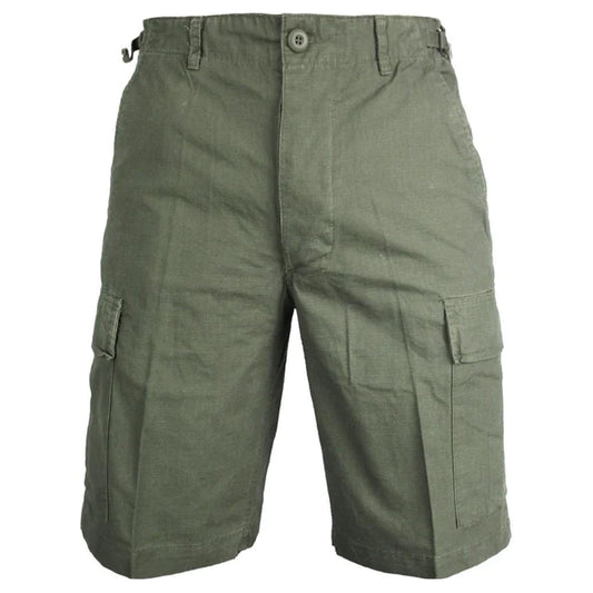 CARGO SHORTS with six pockets, four closed with button on the front and back and two open pockets on the side of the hips. These SHORTS are closed with a middle zipper and button. They are made of 35% cotton and 65% polyester, they also come with belt loops as well as coming in a range of sizes and colours. 35% cotton 65% polyester Zip and button close 4 closed pockets 2 open pockets www.defenceqstore.com.au