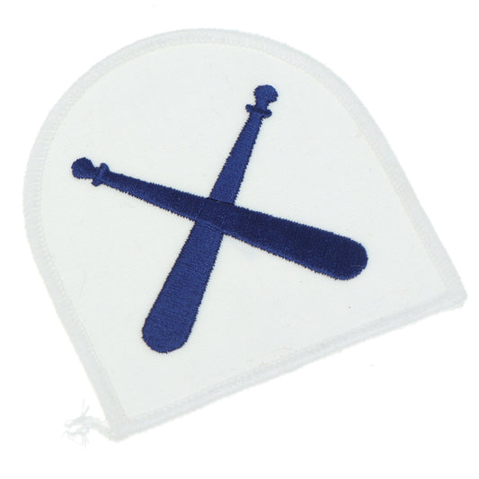 Perfectly sized, this Physical Trainer Badge White has embroidered details ready for wear  Specifications:      Material: Embroidered details     Colour: Blue, White