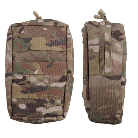 Capable of holding a 1000ml Nalgene wide mouth water bottle or an issue water bottle with ease. Three rows of PALS across the front allow the addition of pouches. Includes drainage grommet at bottom for maritime operations. Dimensions: 120mm Wide X 200mm Tall X 80mm Deep. Requires three PALS columns. NSN 8465-66-155-9119 www.defenceqstore.com.au