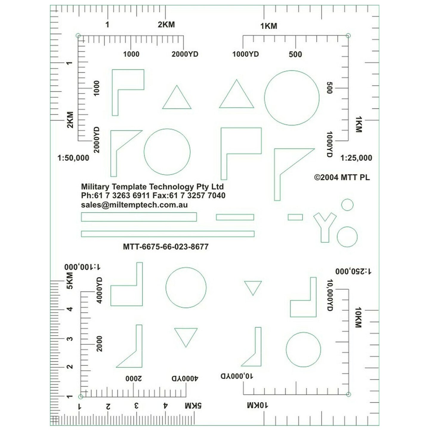 Stencil NSN 6675-66-023-8677 PLEASE NOTE, IMAGES FOR ILLUSTRATION PURPOSES ONLY. THE NEW BATCH IS BLUE IN COLOUR