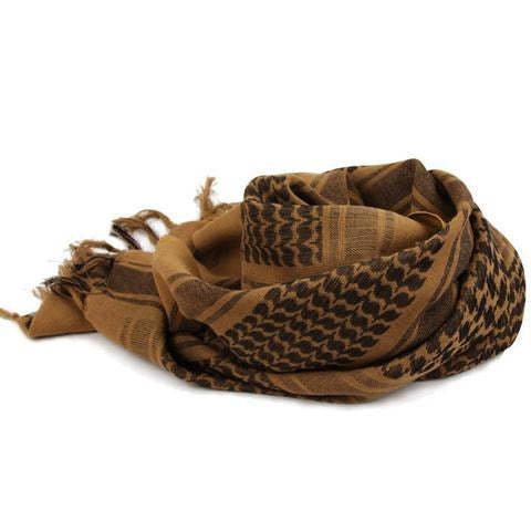 Material: cotton  Size: 110*110 cm  Weight: 180g  They are traditional desert wear and are essential for protecting your nose, eyes, ears, mouth and neck from the sand.  This Shemagh is Woven