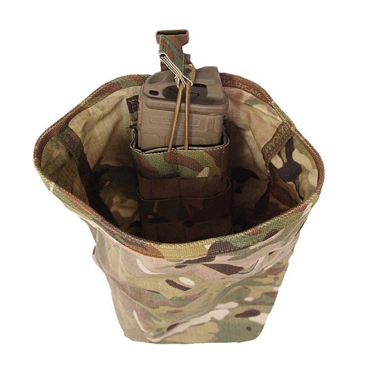 When you need a good reliable dump pouch, you can't go past the SORD Side Dump Pouch. Features: • Internal 2 column x 3 row MOLLE attachment point. • Longer webbing to aid in closure over attached pistol mags • 50mm belt attachment method Specs: • 500D Multicam Cordura • 19mm closure Fastex & webbing • 2 x MOLLE battons www.defenceqstore.com.au