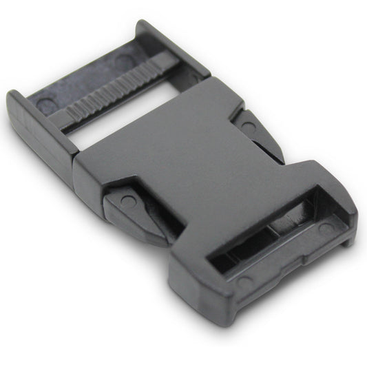 This replacement side release buckle is perfect for your essentials.   Just 25mm across, feed in your strap and your old belt or bag is ready to go!      25mm      Side release     Great for recycling old products www.defenceqstore.com.au