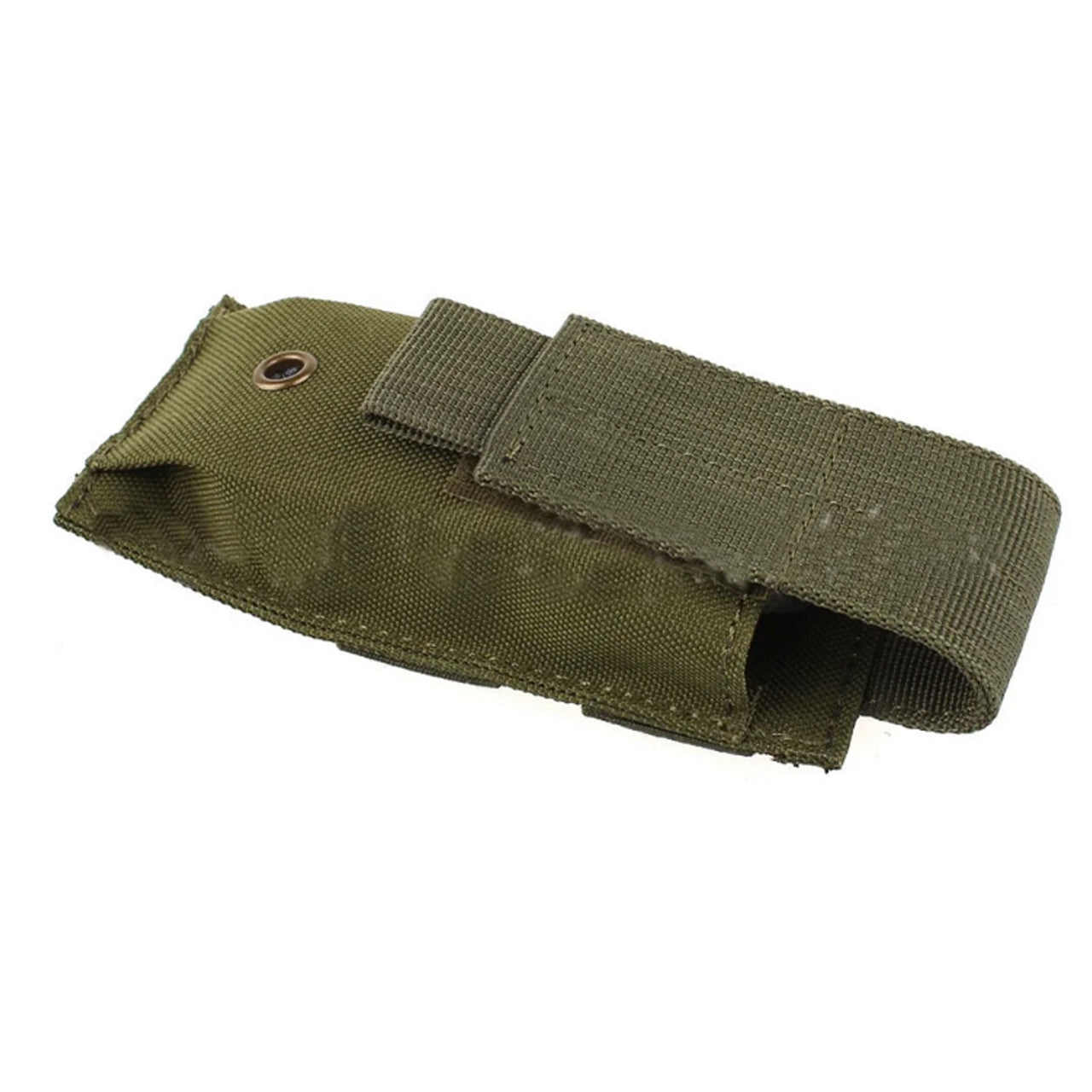 Great little pouch for carrying your multitool or small folding knife in. Can be attached to webbing or backpack strap for quick access. 13x5x2.5cm www.defenceqstore.com.au