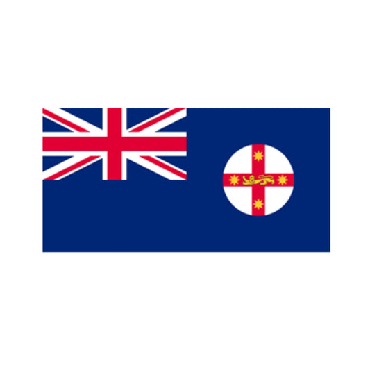 The flag of New South Wales was officially adopted by the government in 1876, out of the British Admiralty’s concerns that the previous flag was too alike to the Victorian state flag, a rivalry still present today. www.defenceqstore.com.au