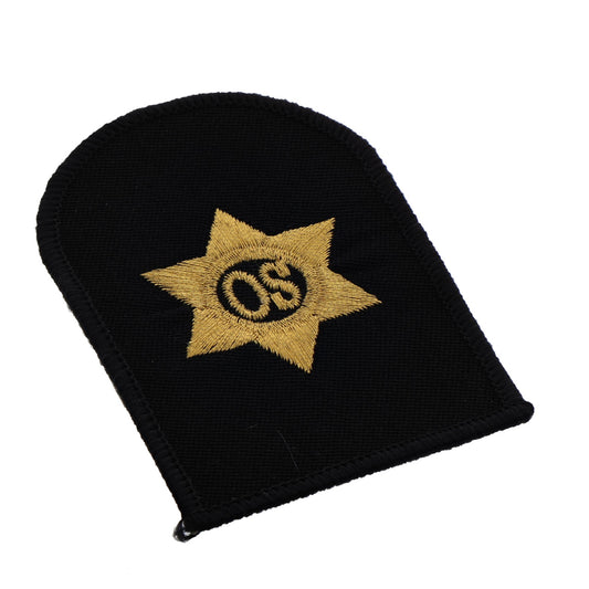 Perfectly sized, this Steward Badge has embroidered details ready for wear Specifications: Material: Embroidered details Colour: Black, gold Size: Standard
