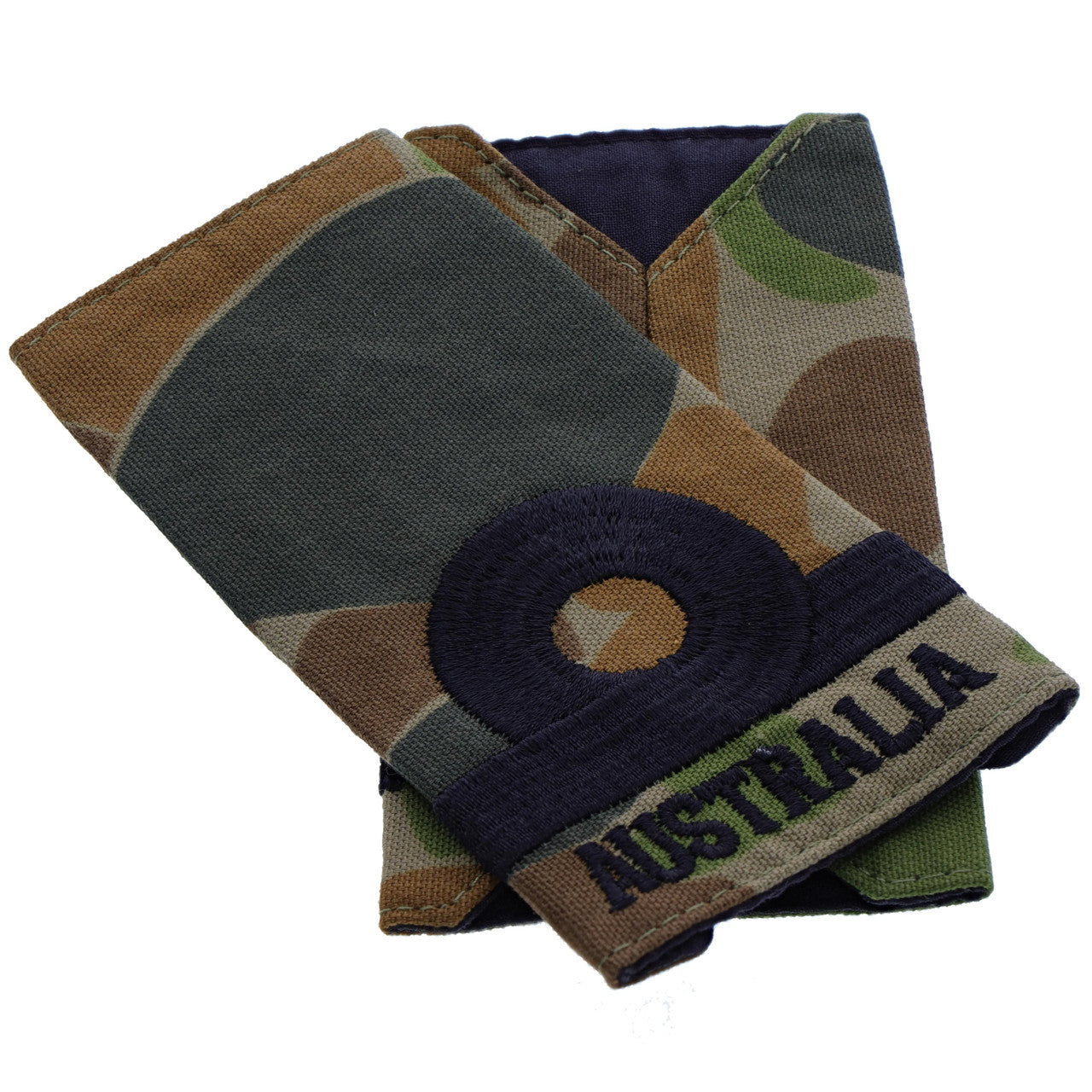 Order this quality Sub Lieutenant DPCU Soft Rank Insignia (auscam) with embroidered detailing this set of two is ready for wear. Order your set now. Specifications: Material: Soft rank insignia, fabric, raised embroidery Colour: DPCU, black Size: Standard