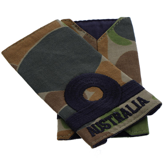 Order this quality Sub Lieutenant DPCU Soft Rank Insignia (auscam) with embroidered detailing this set of two is ready for wear. Order your set now. Specifications: Material: Soft rank insignia, fabric, raised embroidery Colour: DPCU, black Size: Standard