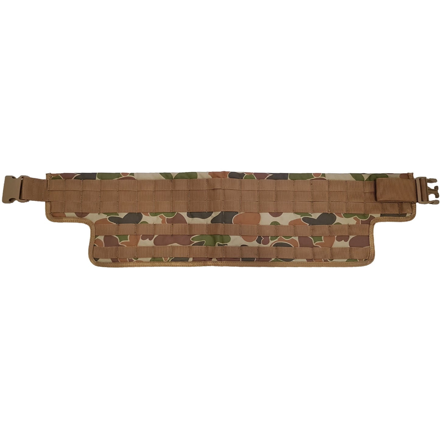 Heavy duty 900D 2 coats PU fabric 50mm adjustable clip + foam inner Heavy duty webbing and fasteners Minimum Size: 92cm Maximum Size: 130cm