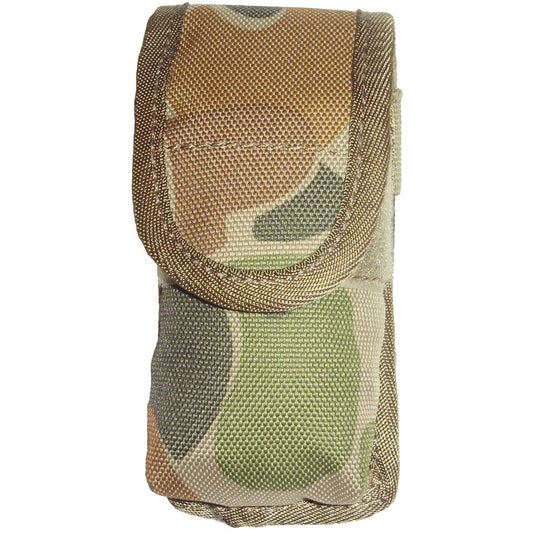 Heavy duty webbing  Heavy duty 900D 2 coats PU fabric  2 coat PU coating  Military specifications  Multi-purpose pouch  Ideal for knives, small torches, tools, etc  Dimensions: 10x3x3cm