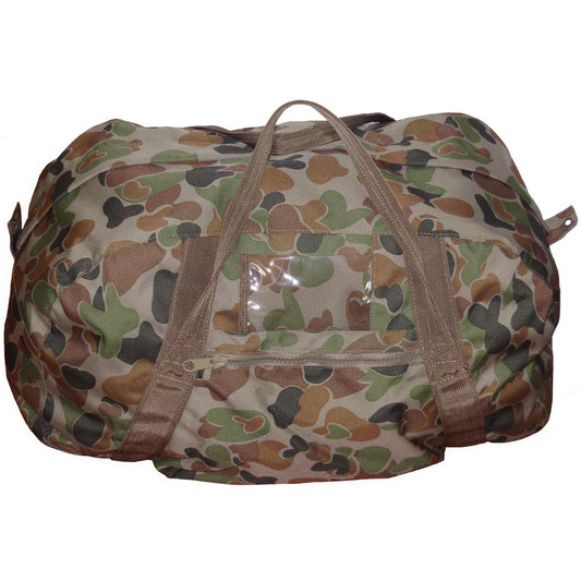 Full size military specification  Heavy duty 900D 2 coats PU fabric  Heavy duty waterproof PVC base  Heavy duty webbing  Storm flap over zipper  Reinforced stress points  Clear PVC ID sleeve
