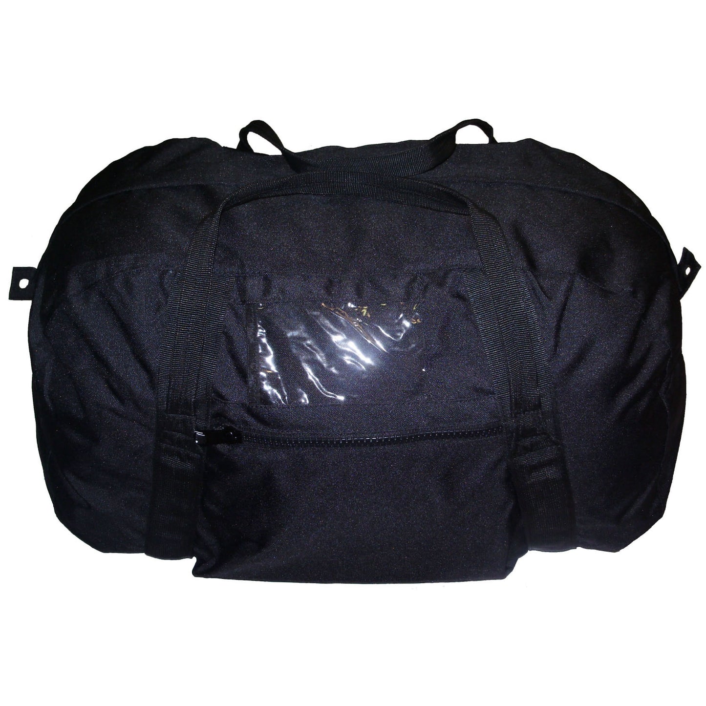 Full size military specification Heavy duty 900D 2 coats PU fabric Heavy duty waterproof PVC base Heavy duty webbing Storm flap over zipper Reinforced stress points Clear PVC ID sleeve