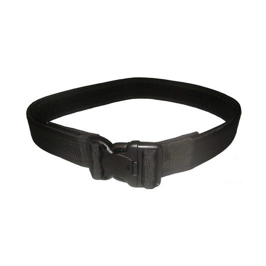 Premium duty belt for security/duty work  Adjustable velcro sides and a 2-hand release buckle  Small: 28+6"  Medium: 32+6"  Large: 38+6"  XLarge: 44+6"  XXLarge: 48+6"