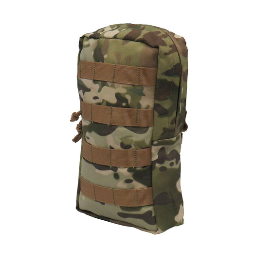 Fully MOLLE compatible Drainage holes on the base Heavy duty 900D 2 coats PU fabric #10 rope pull zips 16x27x8cm